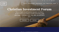 Desktop Screenshot of christianinvestmentforum.org