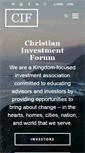 Mobile Screenshot of christianinvestmentforum.org